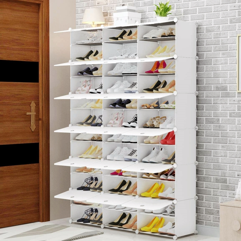 GCP Products 10 Pcs Wall Mounted Shoe Rack Plastic Shoes