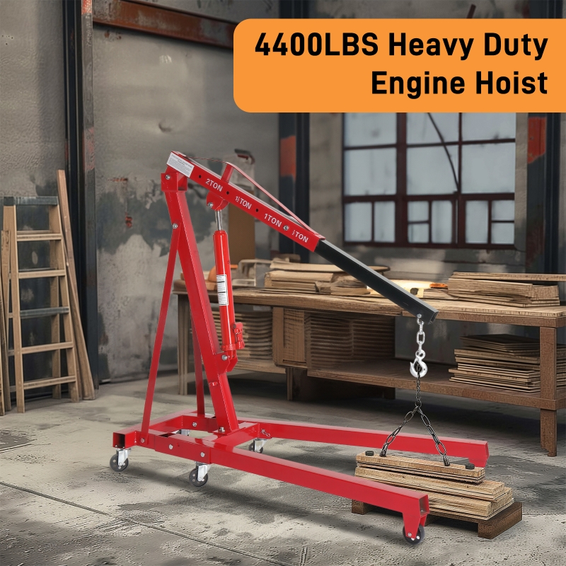 Ktaxon 2 Ton Engine Motor Hoist Cherry Picker Shop Crane