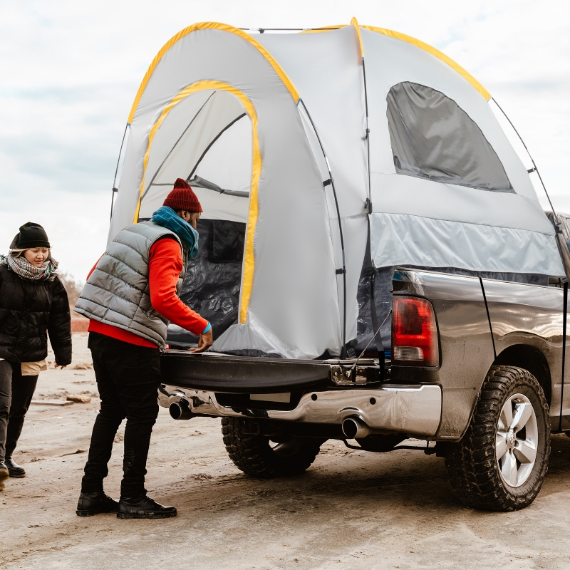 Ktaxon Pickup Truck Tent Waterproof Portable Truck Bed Tent for Camping for 5.2 5.8 FT Truck Bed ktaxon