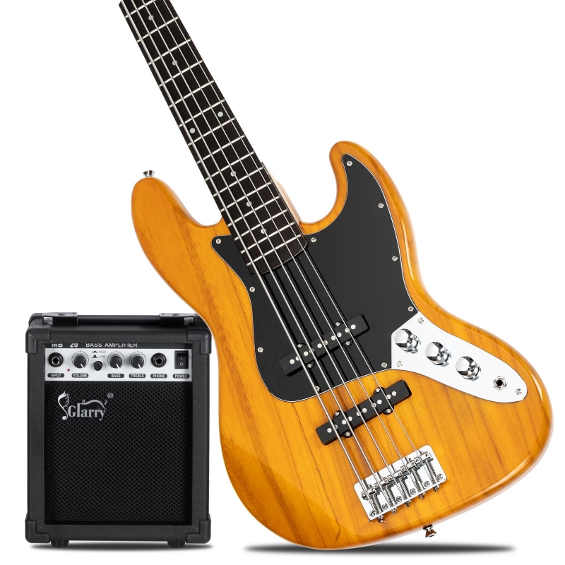 Glarry Beginners Electric Bass Guitar with Amp, Bass Bag,Yellow ktaxon