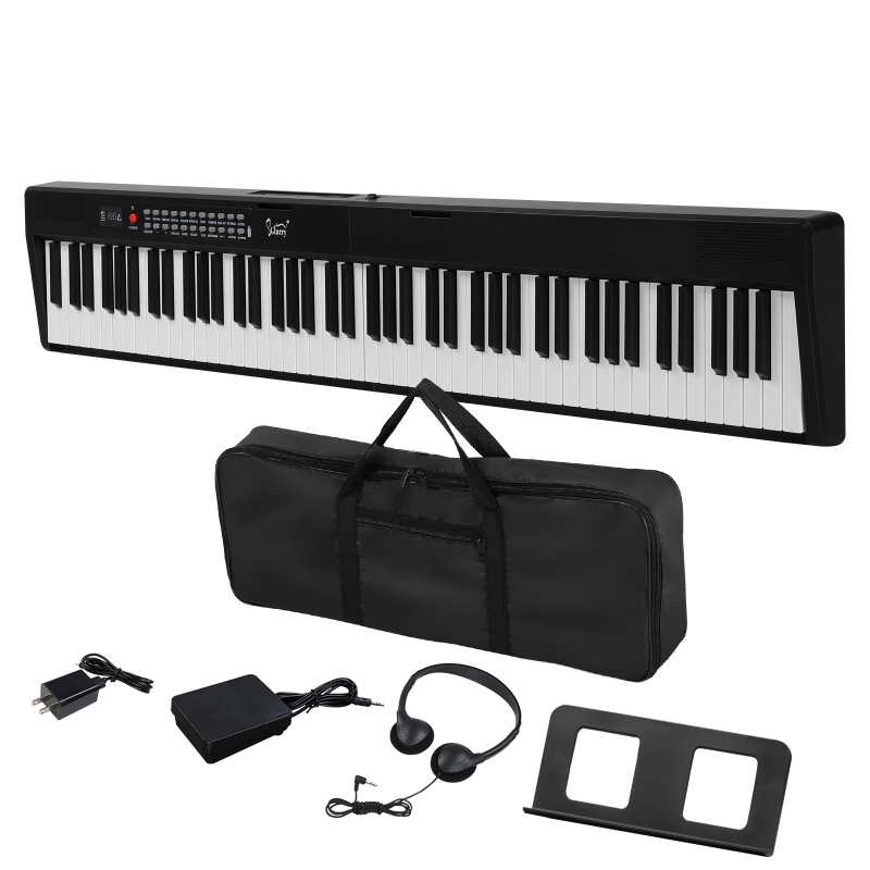 Glarry 88-Key Full Size Portable Digital Electronic Piano with