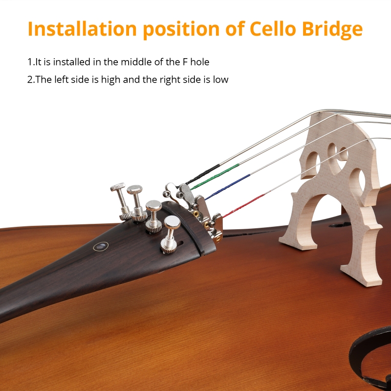Ktaxon 4/4 Full Size Cello with Bag Bow Rosin Bridge for Beginners