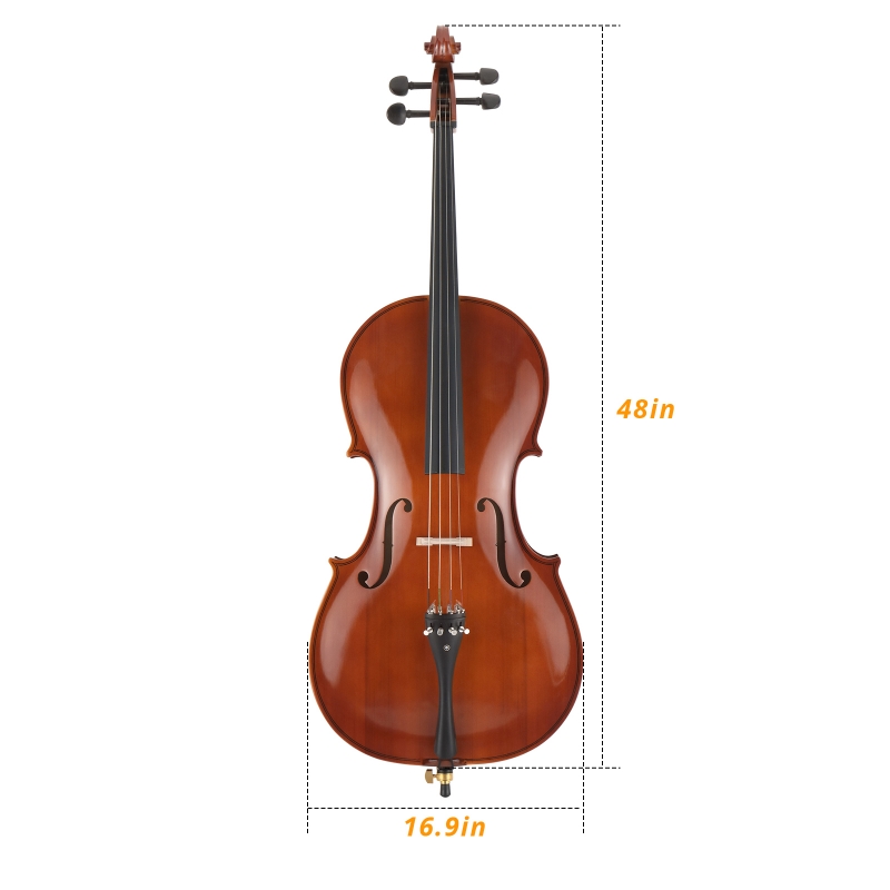 Ktaxon 4/4 Full Size Cello with Bag Bow Rosin Bridge for Beginners
