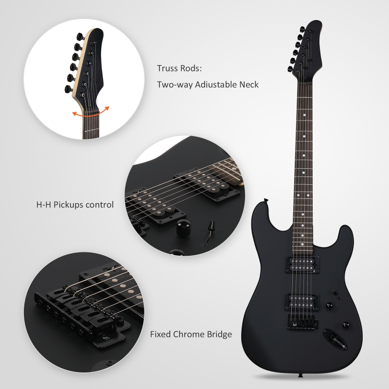 Ktaxon KST 39in Electric Guitar Beginner Kit w/ 20W Amp, H-H