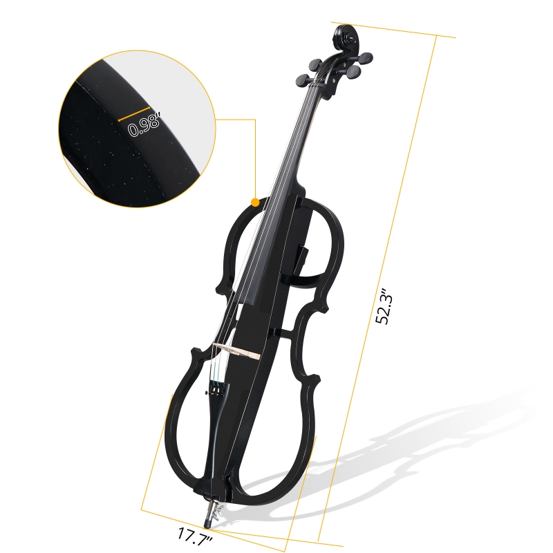 Ktaxon 4/4 Full Size Electric Cello Kit with Lightweight Cello Bag