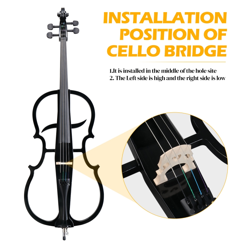 Ktaxon 4/4 Full Size Electric Cello Kit with Lightweight Cello Bag