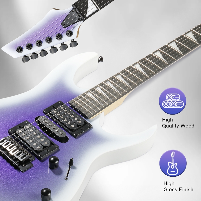 Ktaxon 39in Electric Guitar Beginner Kit w/ HSH Pickups, Bag