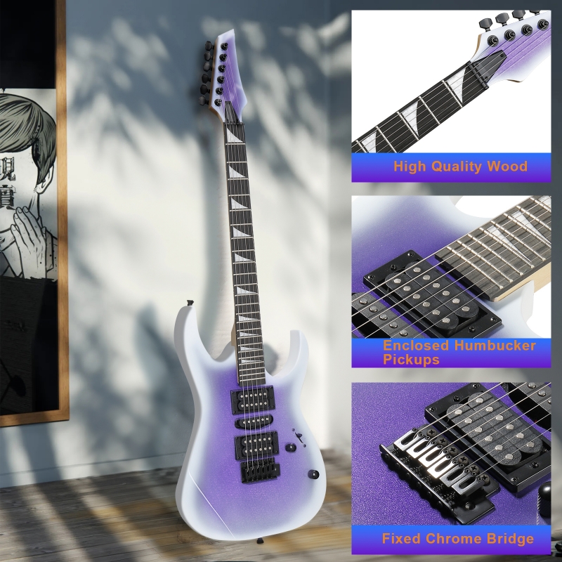 Ktaxon 39in Electric Guitar Beginner Kit w/ HSH Pickups, Bag