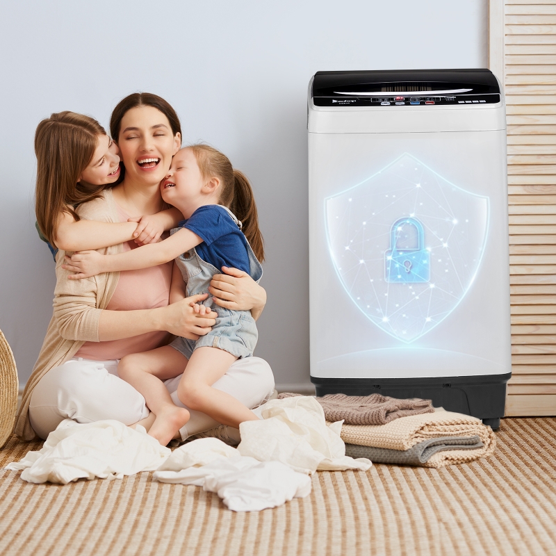 ZOKOP 26lbs Compact Twin Tub Portable Washing Machine With Builtin