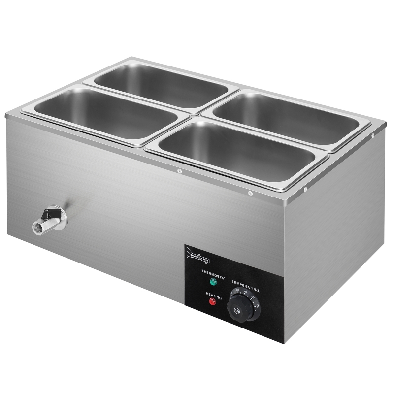 TFCFL Commercial Food Warmer Stainless Food Warmer with 4 Small