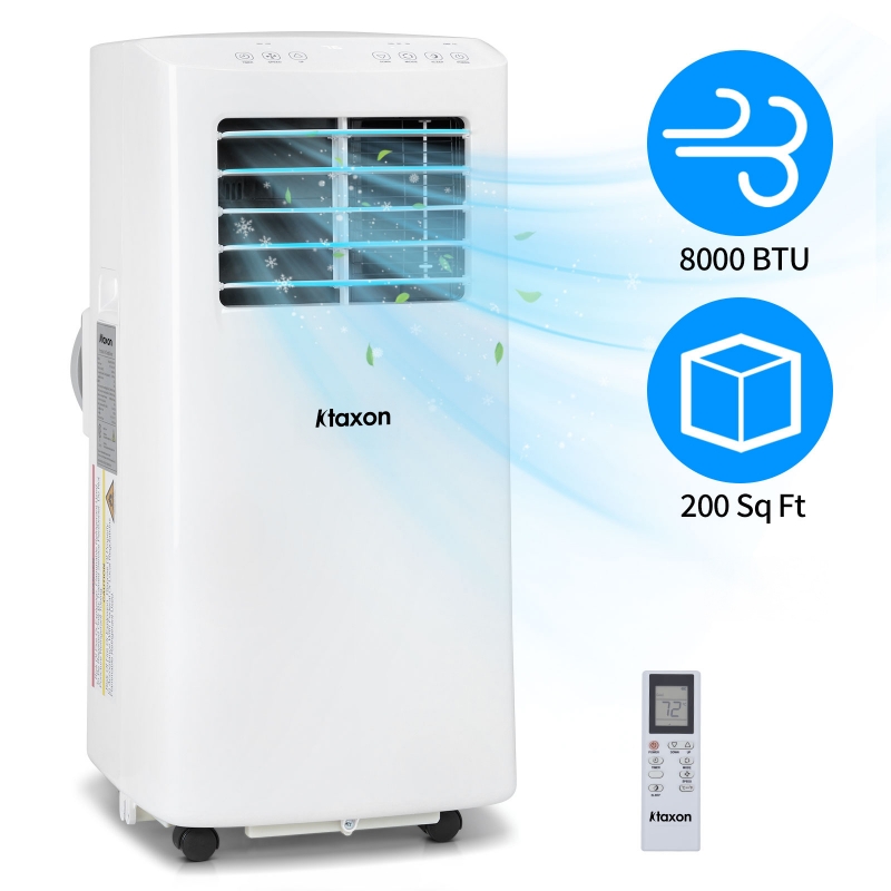 Ktaxon 8000BTU Portable Air Conditioner & Dehumidifier Function Remote
