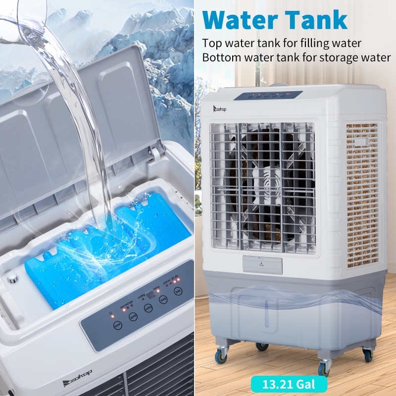 Ktaxon 50L Portable Evaporative Air Cooler AC Fan 13.2 Gallon Indoor