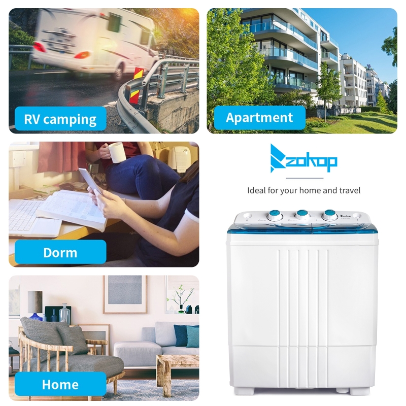 Ktaxon 20lbs Twin Tub Mini Portable Clothes Washing Machine W/Drain