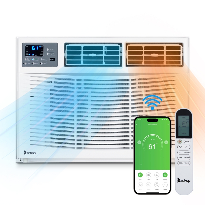 Ktaxon WiFi Enabled 8000 BTU Heat And Cool Window Air Conditioner