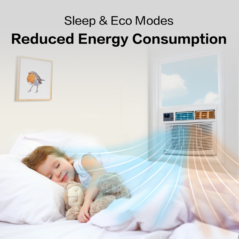 Ktaxon WiFi Enabled 8000 BTU Heat And Cool Window Air Conditioner With ...