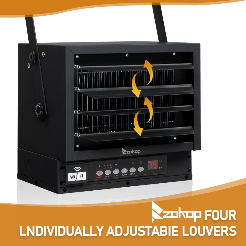 Ktaxon WiFi Smart Electric Garage Heater, 5000W Ceiling Mount