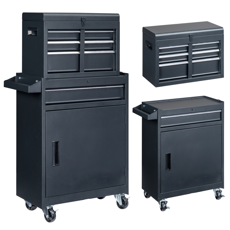 Ktaxon 4-Drawer 2-IN-1 Rolling Tool Chest Storage Cabinet