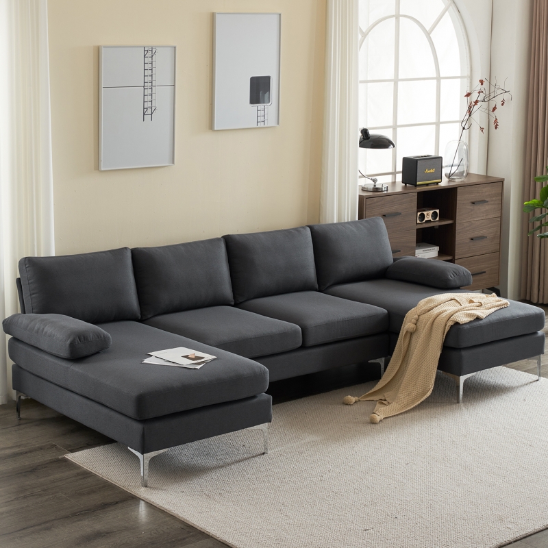 Ktaxon Sectional Sofa Set L Shaped