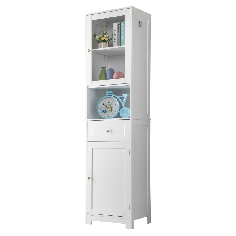 Costway 71'' Tall Tower Bathroom Storage Cabinet Organizer Display - See Details - Grey