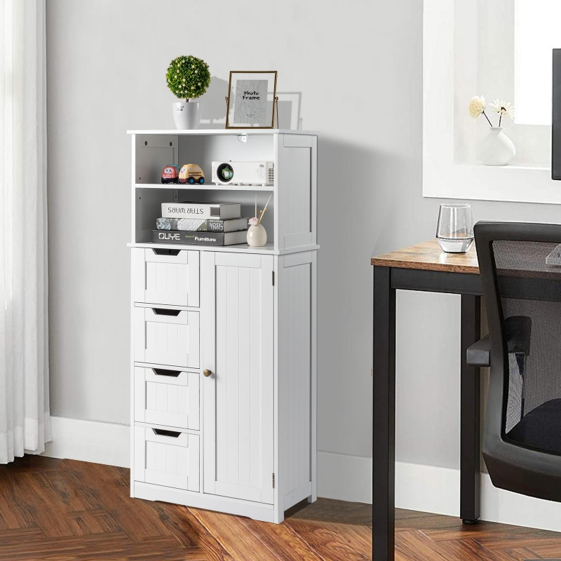 Ktaxon Bathroom Storage Floor Cabinet, Free standing Storage Cabinet ...