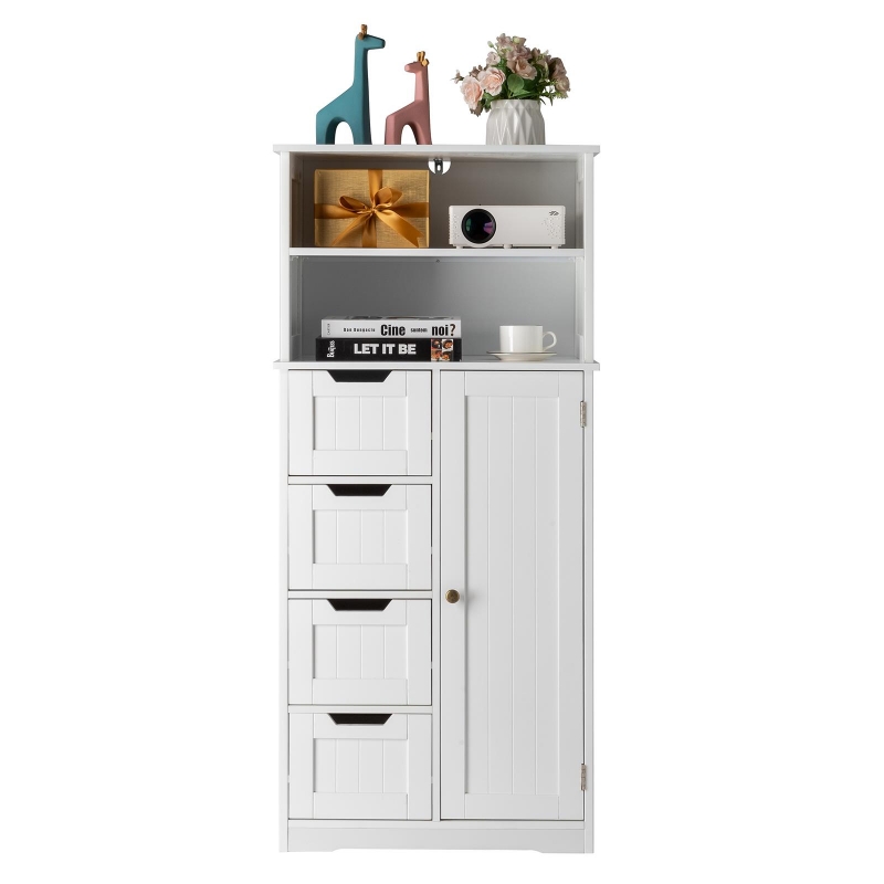 Ktaxon Bathroom Storage Floor Cabinet, Free standing Storage Cabinet ...