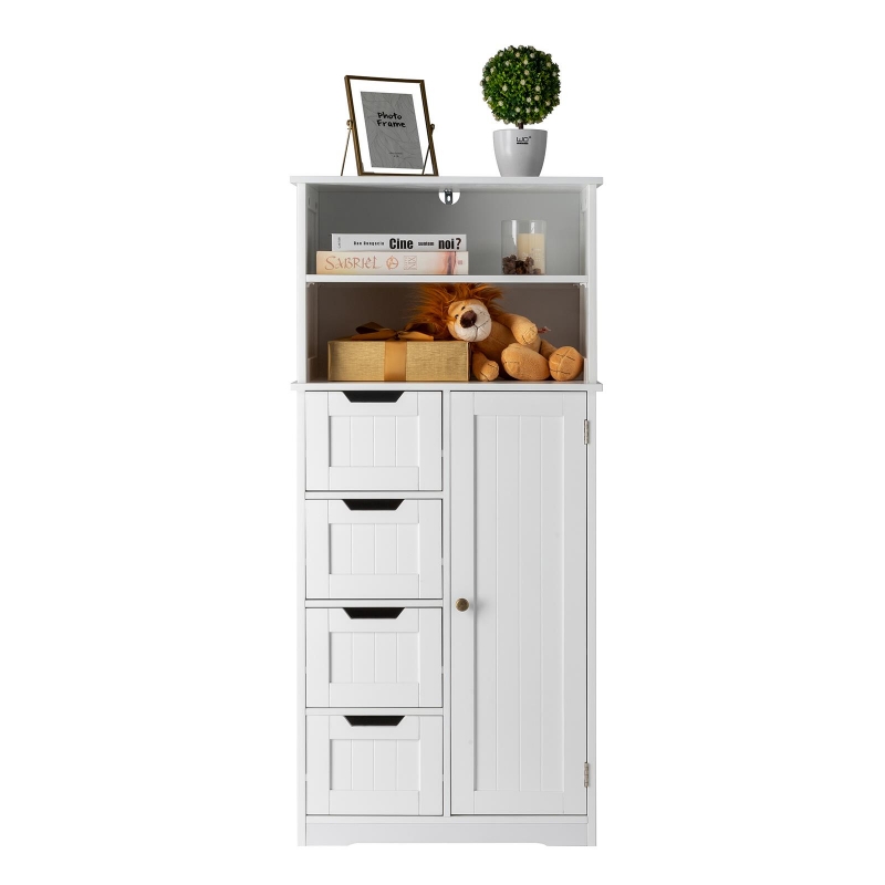 Ktaxon Bathroom Storage Floor Cabinet, Free standing Storage Cabinet ...