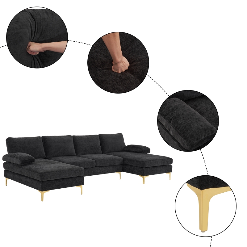 Ktaxon Sectional Sofa Set, 110