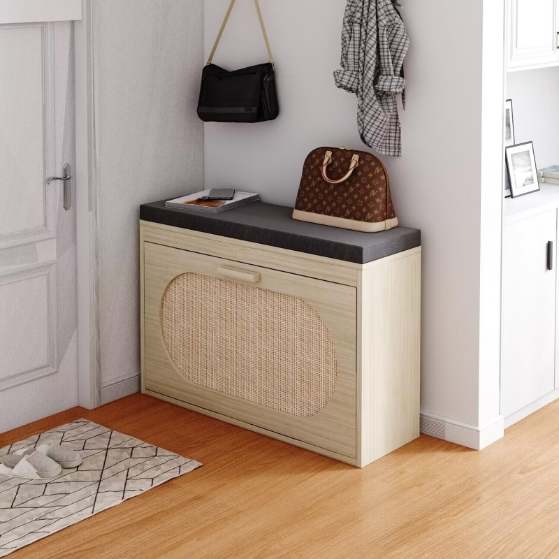 Shoe storage box for hallway outlet