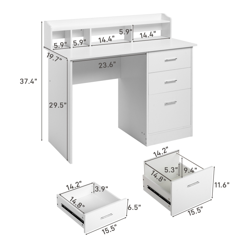 Ktaxon Wood Computer Desk Office Laptop PC Work Table Writing
