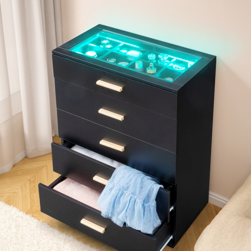 black led dresser 55