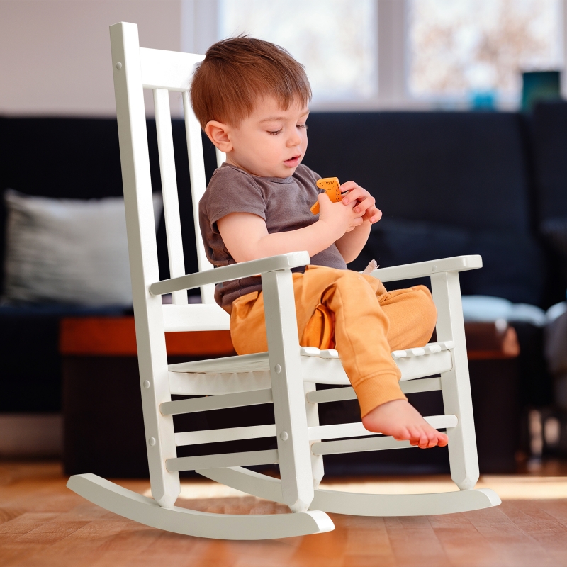 Ktaxon Wooden Child's Rocking Chair,Small Wooden Rocker with High