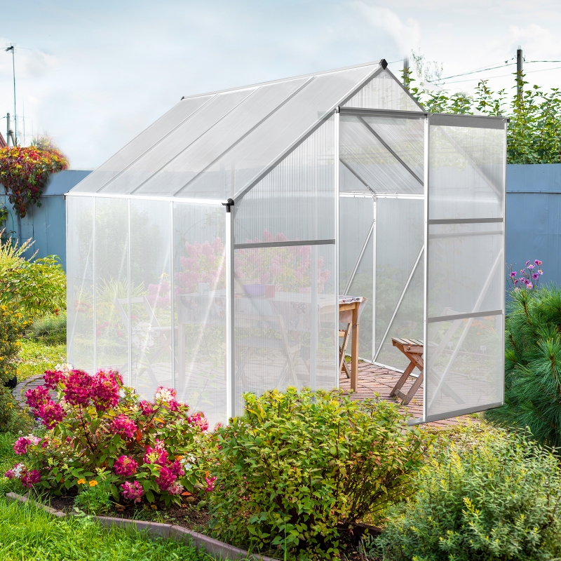 Ktaxon 6x8ft Hybrid Polycarbonate Greenhouse for Garden