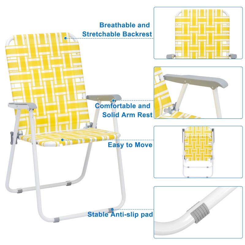Ktaxon Patio Folding Chair Set 2 Pack Outdoor Beach Chair Camping Chair