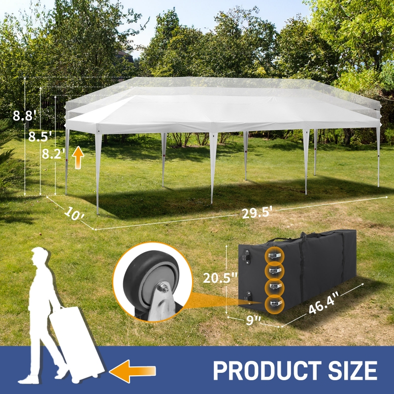 Ktaxon 10'X30' Pop up Wedding Party Tent Foldable Gazebo W