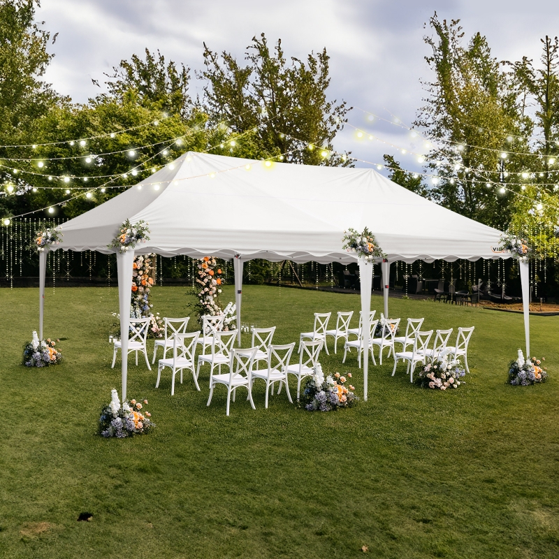 Ktaxon 10x20 Pop Up Canopy Tent with 6 Sidewalls and Window