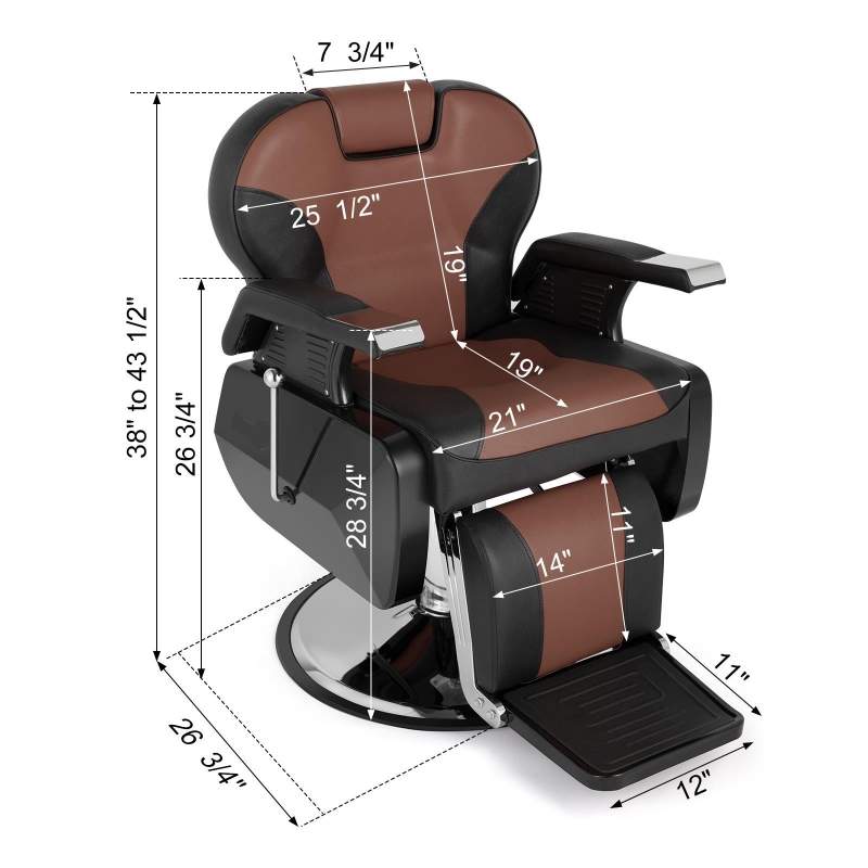 All purpose hydraulic recline barber chair outlet