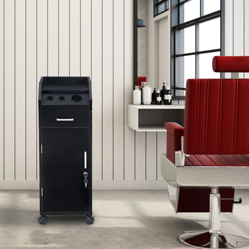 Ktaxon Salon Trolley Storage Cart Mobile Salon Equipment for Beauty SPA Tattoo, Black ktaxon