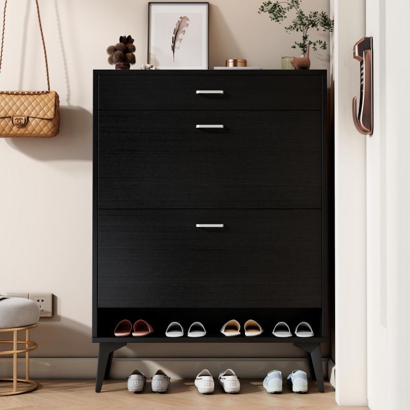 Ktaxon Shoe Storage Cabinet for Entryway, Freestanding Shoe Rack