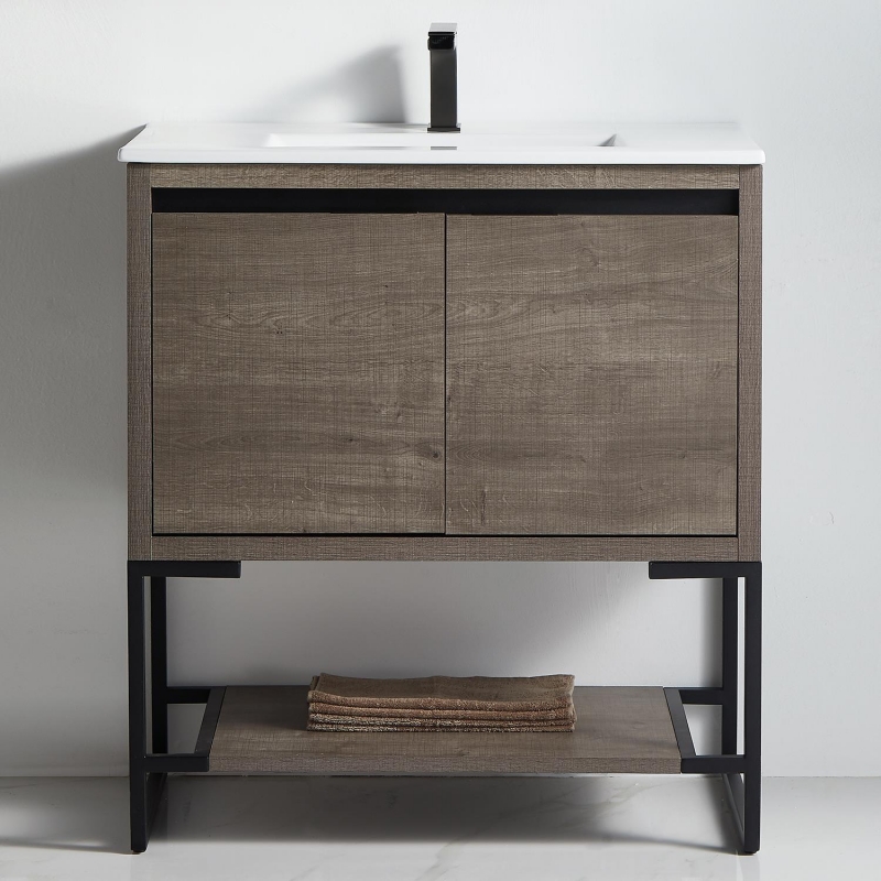 Ktaxon Modern 32 Inch Bathroom Vanity with Sink, Freestanding Bathroom