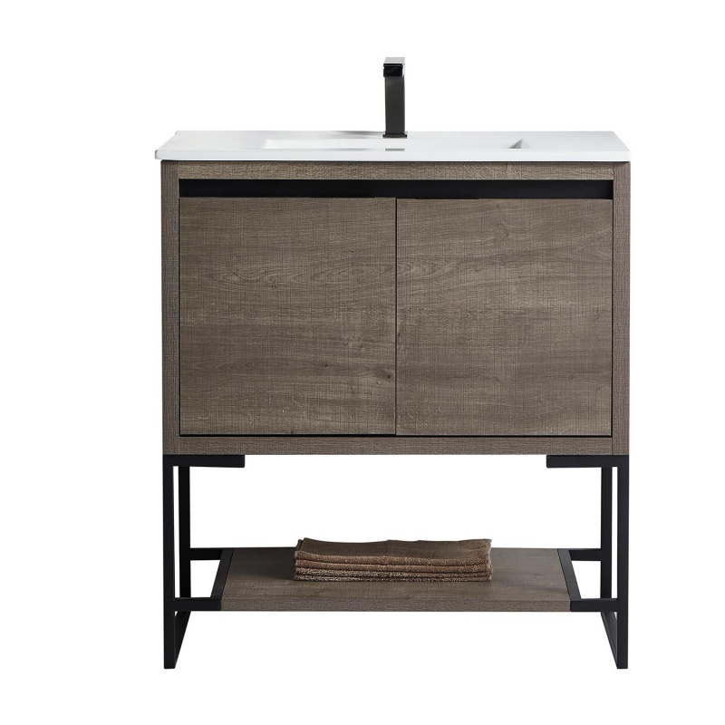 Ktaxon Modern 32 Inch Bathroom Vanity with Sink, Freestanding Bathroom