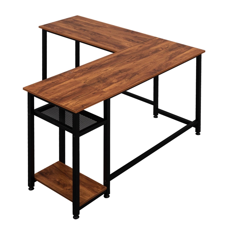 Ktaxon LShaped Computer Desk, Wood Study Table, Modern Corner Desk