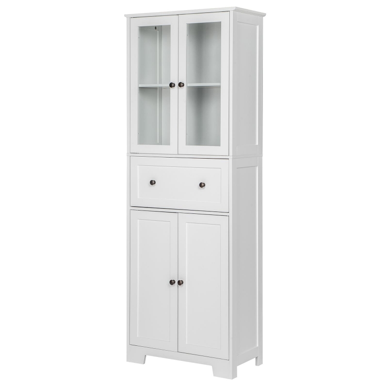 Ktaxon 63 Tall Bathroom Storage Cabinet, Freestanding Kitchen