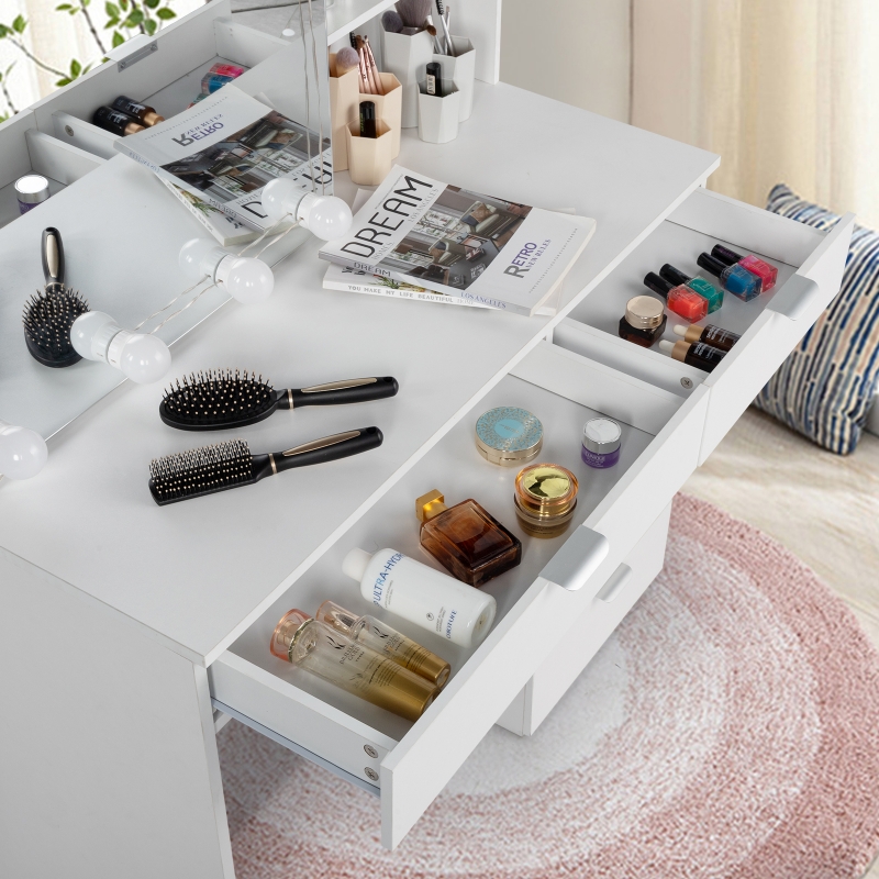 chinese dress ladies Ailene Dressing Table With Mirror In Walnut And White Wash   Furnituremart.sg