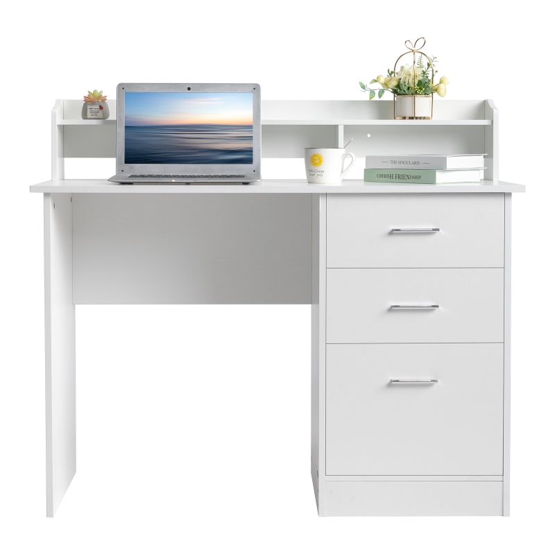 Ktaxon Computer Desk with 3 Drawers Gaming Table with Storage