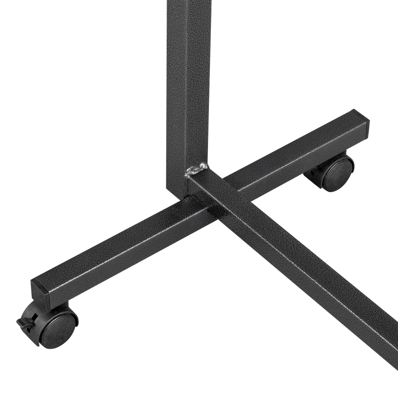 Ktaxon Adjustable Overbed Bedside Table with Wheels, Wood