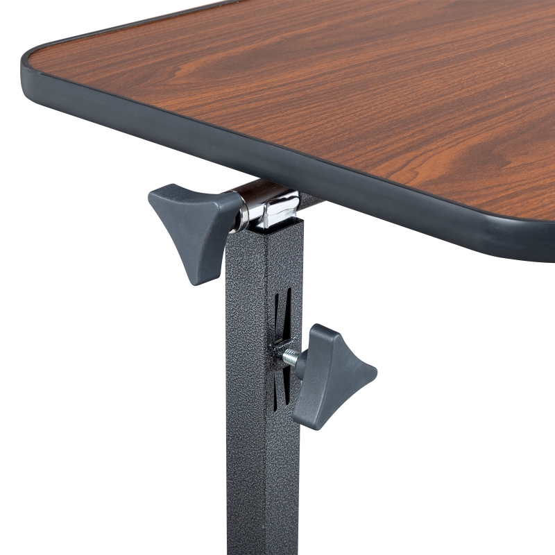 Ktaxon Adjustable Overbed Bedside Table with Wheels, Wood