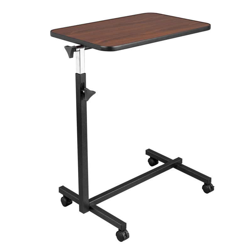 Ktaxon Adjustable Overbed Bedside Table with Wheels, Wood Ktaxon Adjustable Overbed Bedside Table with Wheels, Wood