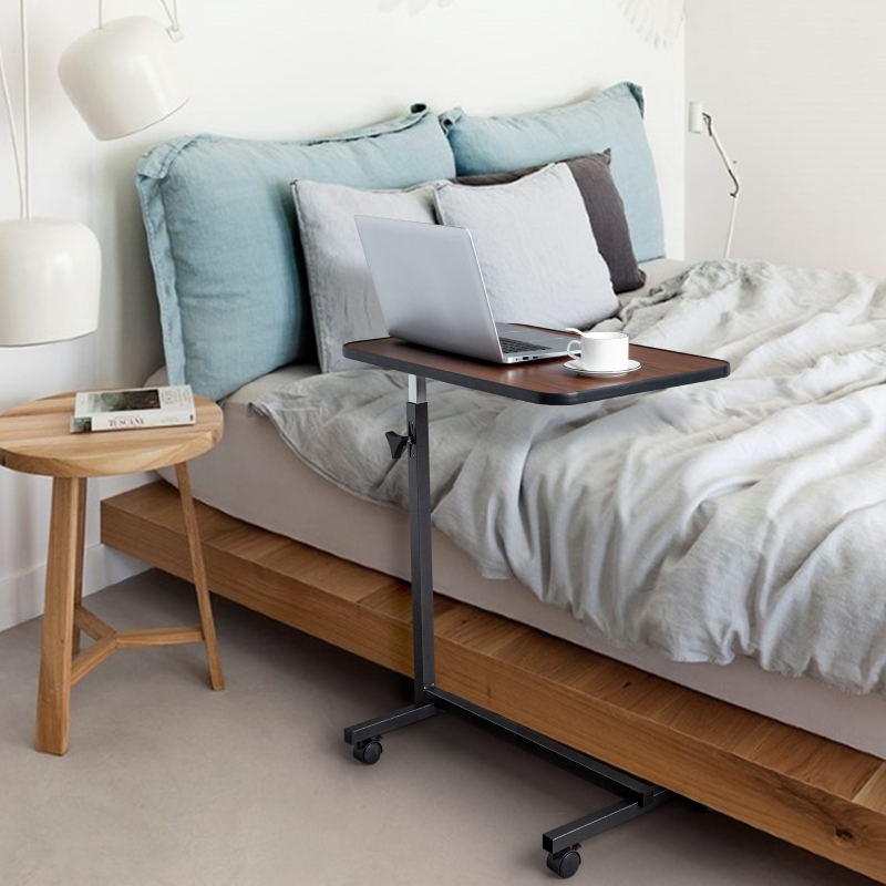 Ktaxon Adjustable Overbed Bedside Table with Wheels, Wood Ktaxon Adjustable Overbed Bedside Table with Wheels, Wood