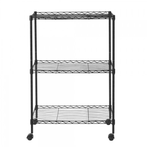 Ktaxon 3-Shelf Rolling Cart, Garage Kitchen Storage Rack with Locking ...