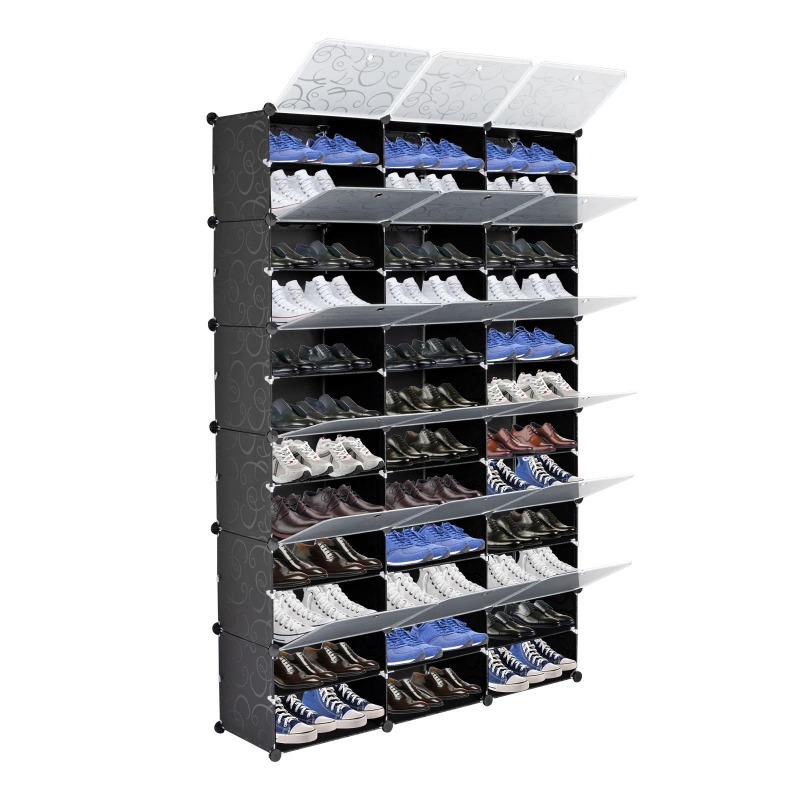 Ktaxon 36 Cube 72 Pair Modular Plastic Shoe Rack Organizer Cabinet